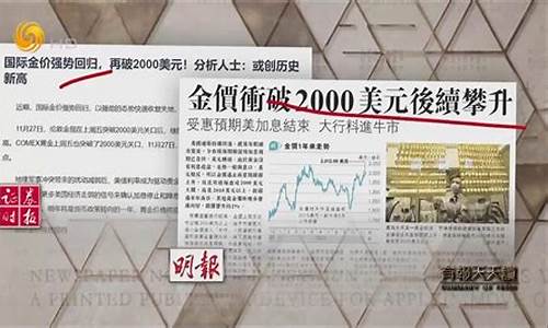 金价冲破2000美元大关_金价冲破1730